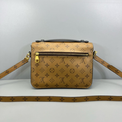 Louis Vuitton Pochette Metis Monogram Dark Brown Light Brown Louis Vuitton Pochette Metis Monogram Dark Brown Light Brown