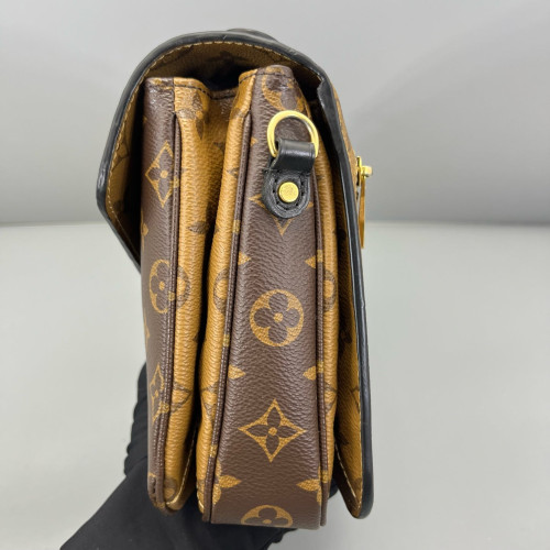 Louis Vuitton Pochette Metis Monogram Dark Brown Light Brown Louis Vuitton Pochette Metis Monogram Dark Brown Light Brown