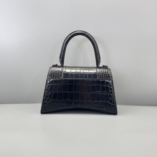 Balenciaga Hourglass Small Calfskin Crocodile Embossed Black Balenciaga Hourglass Small Calfskin Crocodile Embossed Black