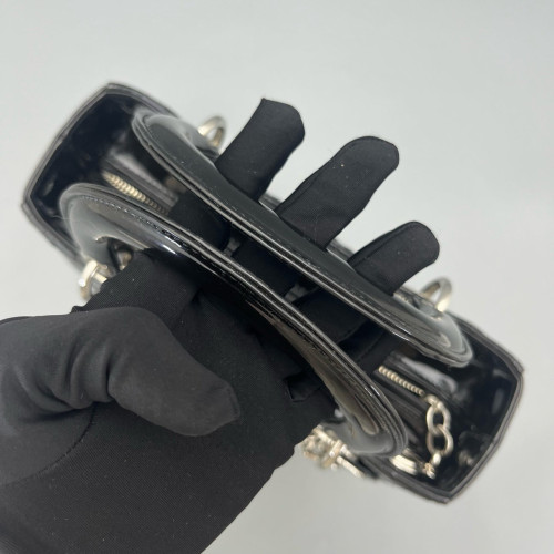 Dior Medium Lady Dior Patent Calfskin Black
