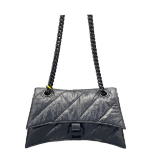 Balenciaga Crush Chain Shoulder Bag Xs Calfskin Black