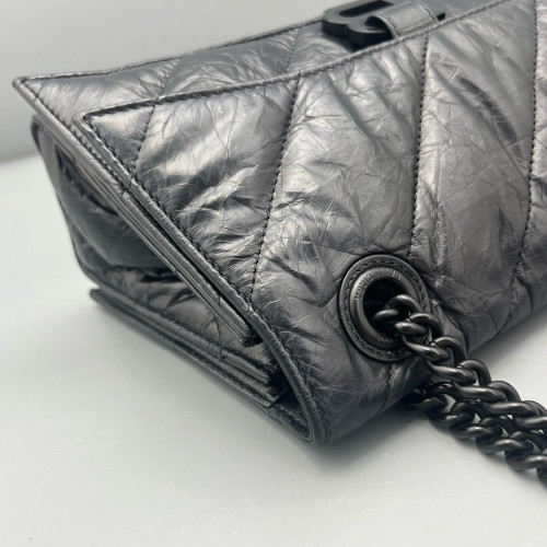 Balenciaga Crush Chain Shoulder Bag Xs Calfskin Black