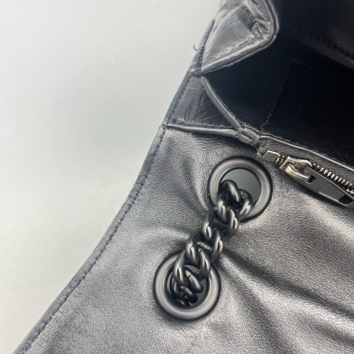 Balenciaga Crush Chain Shoulder Bag Xs Calfskin Black