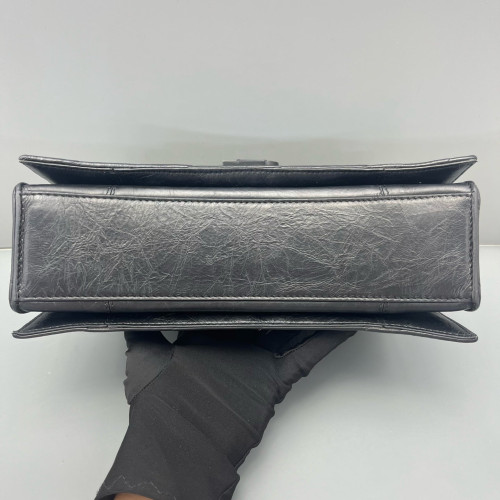 Balenciaga Crush Chain Shoulder Bag Xs Calfskin Black