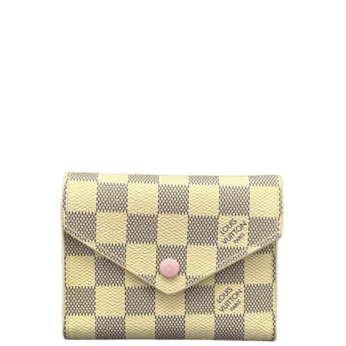 Louis Vuitton By The Pool Victorine Wallet Damier Azur White Pink