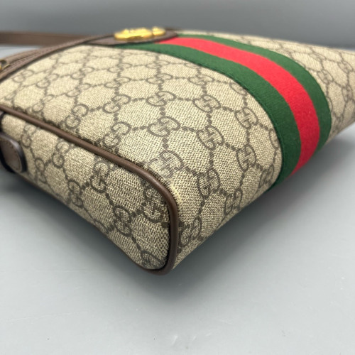 Gucci Ophidia Messenger GG Supreme Monogram Beige Ebony