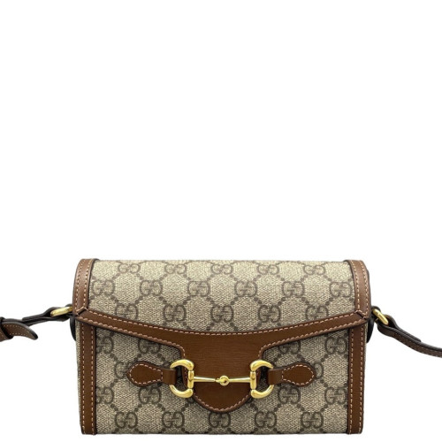 Gucci Mini Horsebit 1955 GG Supreme Monogram Tan
