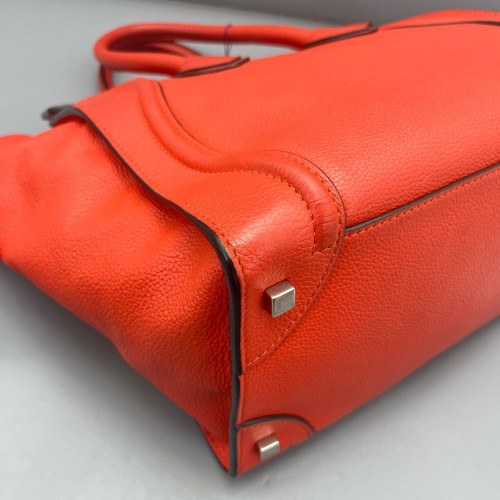Celine Medium Luggage Phantom Calfskin Red Orange