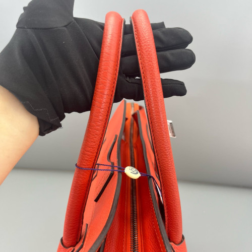 Celine Medium Luggage Phantom Calfskin Red Orange