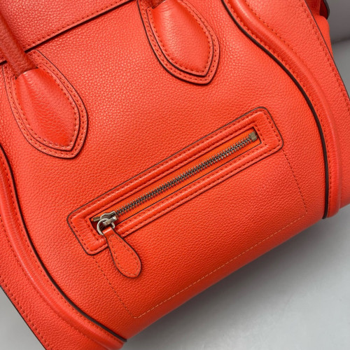 Celine Medium Luggage Phantom Calfskin Red Orange