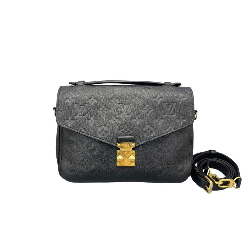 Louis Vuitton Pochette Metis Calfskin Monogram Empreinte Black Louis Vuitton Pochette Metis Calfskin Monogram Empreinte Black