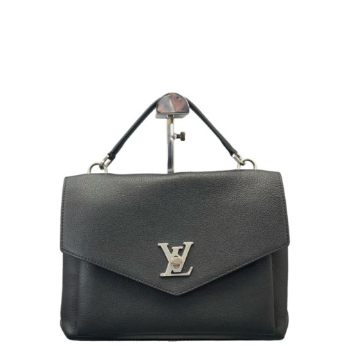 Louis Vuitton Mylockme Top Handle Calfskin Black