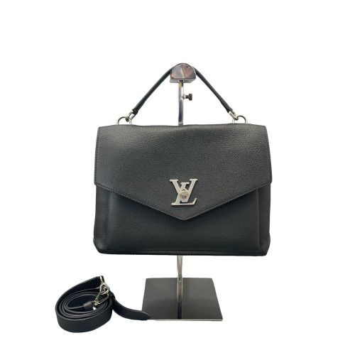 Louis Vuitton Mylockme Top Handle Calfskin Black