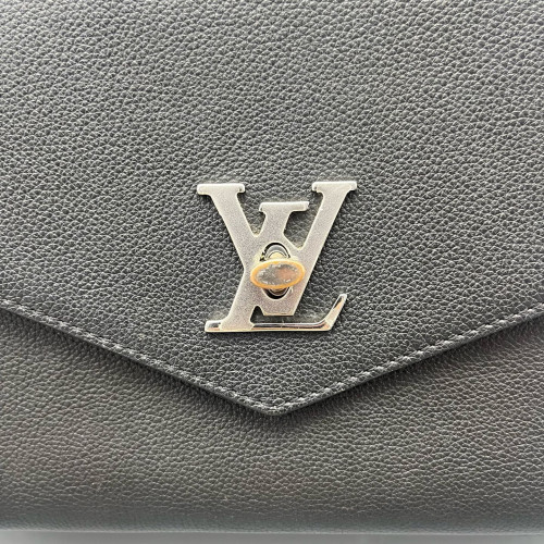 Louis Vuitton Mylockme Top Handle Calfskin Black