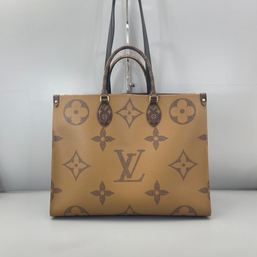 Louis Vuitton Onthego GM Monogram Reverse Monogram Giant Dark Brown Light Brown