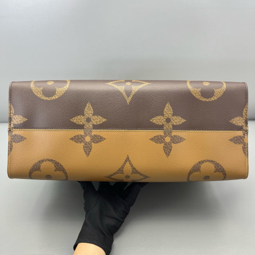 Louis Vuitton Onthego GM Monogram Reverse Monogram Giant Dark Brown Light Brown