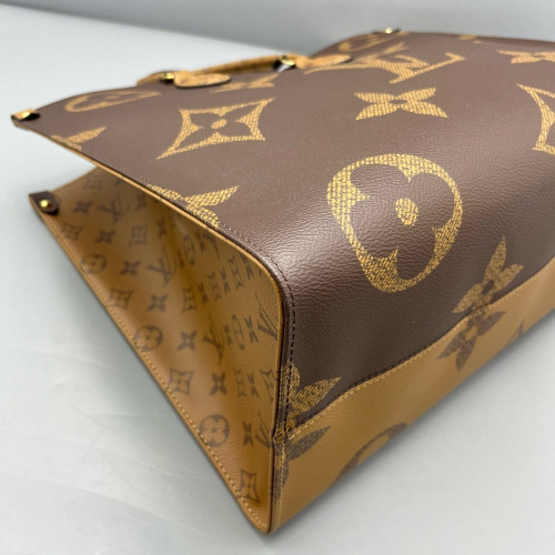 Louis Vuitton Onthego GM Monogram Reverse Monogram Giant Dark Brown Light Brown