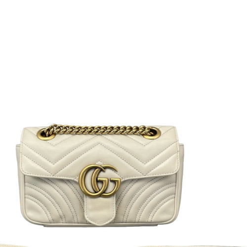 Gucci Mini GG Marmont Calfskin White
