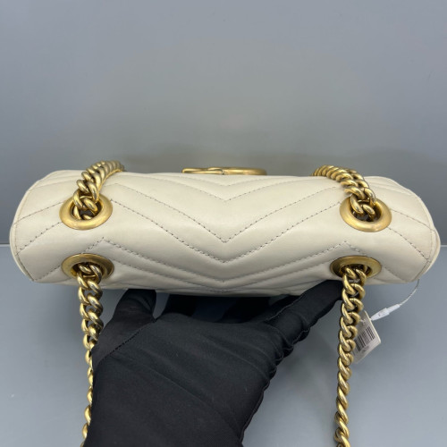 Gucci Mini GG Marmont Calfskin White