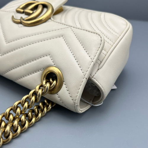 Gucci Mini GG Marmont Calfskin White
