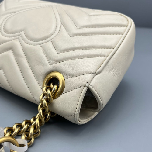 Gucci Mini GG Marmont Calfskin White