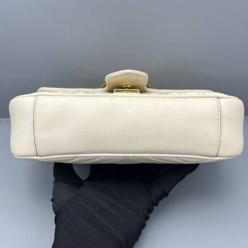 Gucci Mini GG Marmont Calfskin White