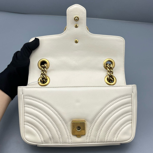 Gucci Mini GG Marmont Calfskin White