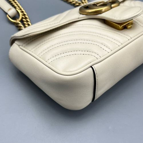 Gucci Mini GG Marmont Calfskin White