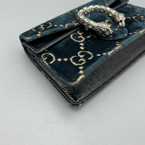 Gucci Super Mini Dionysus Velvet Dark Blue Gucci Super Mini Dionysus Velvet Dark Blue