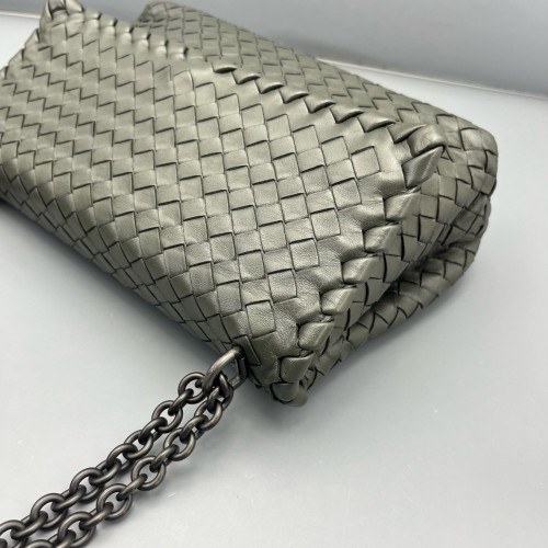 Bottega Veneta Medium Olimpia Shoulder Bag Calfskin Intrecciato Marmo