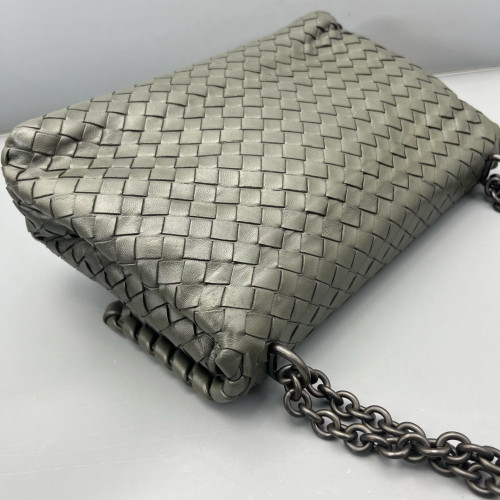 Bottega Veneta Medium Olimpia Shoulder Bag Calfskin Intrecciato Marmo