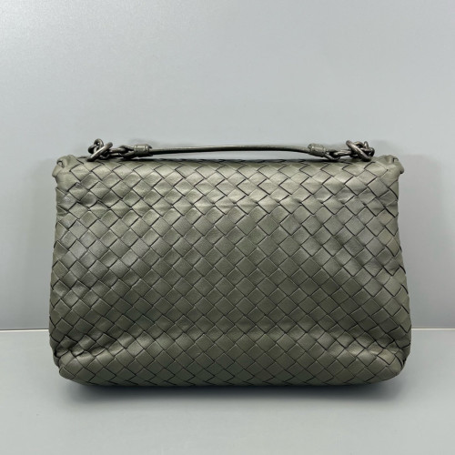 Bottega Veneta Medium Olimpia Shoulder Bag Calfskin Intrecciato Marmo