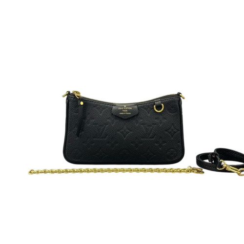 Louis Vuitton Easy Pouch On Strap Calfskin Black
