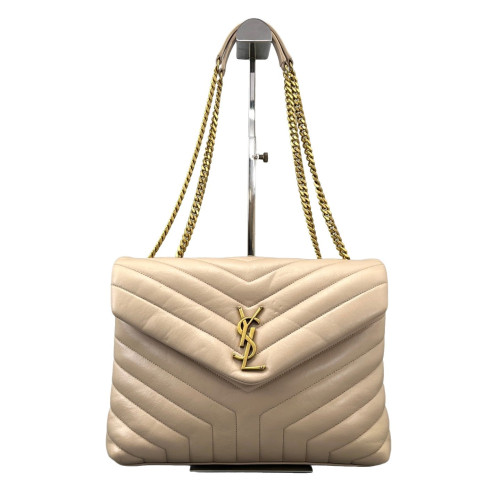 Yves Saint Laurent Medium Loulou Chain Calfskin Pink