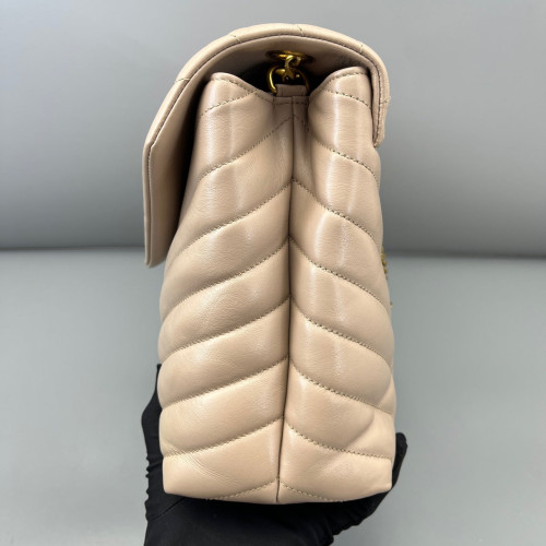 Yves Saint Laurent Medium Loulou Chain Calfskin Pink