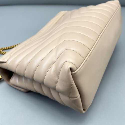 Yves Saint Laurent Medium Loulou Chain Calfskin Pink