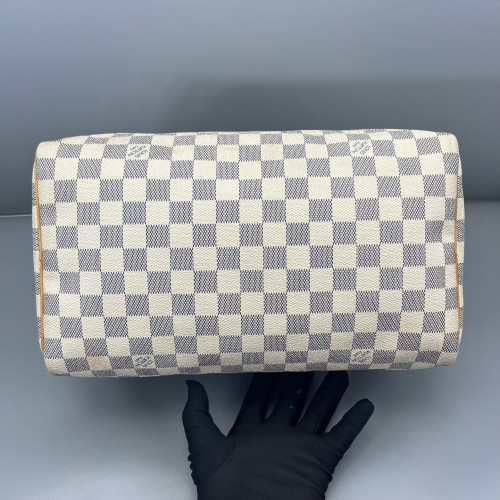 Louis Vuitton Speedy 30 Damier Azur White Louis Vuitton Speedy 30 Damier Azur White