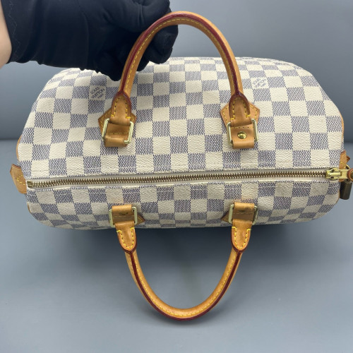Louis Vuitton Speedy 30 Damier Azur White Louis Vuitton Speedy 30 Damier Azur White