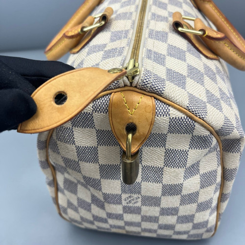 Louis Vuitton Speedy 30 Damier Azur White Louis Vuitton Speedy 30 Damier Azur White