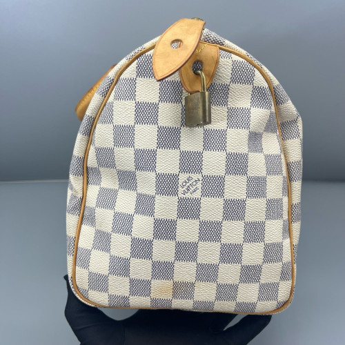 Louis Vuitton Speedy 30 Damier Azur White Louis Vuitton Speedy 30 Damier Azur White