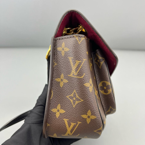 Louis Vuitton Passy Chain Shoulder Bag Monogram Brown