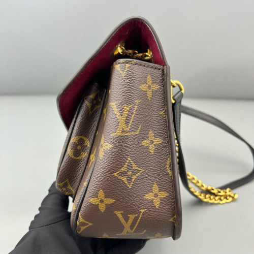 Louis Vuitton Passy Chain Shoulder Bag Monogram Brown