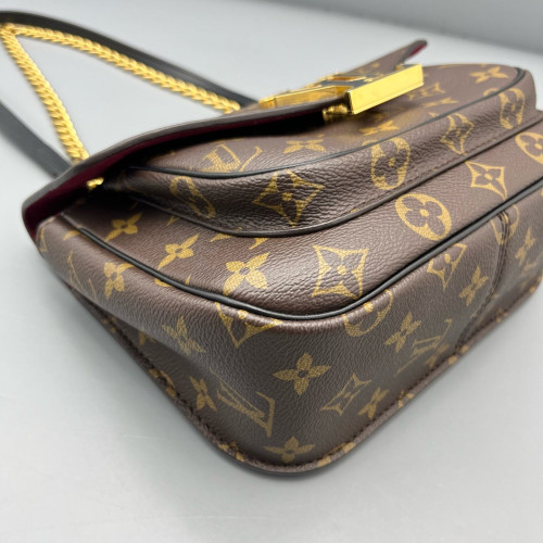 Louis Vuitton Passy Chain Shoulder Bag Monogram Brown