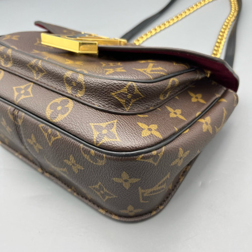 Louis Vuitton Passy Chain Shoulder Bag Monogram Brown