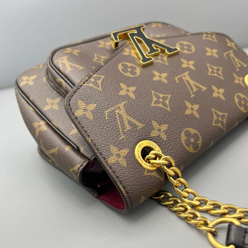 Louis Vuitton Passy Chain Shoulder Bag Monogram Brown