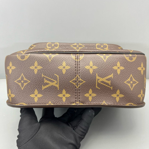 Louis Vuitton Passy Chain Shoulder Bag Monogram Brown