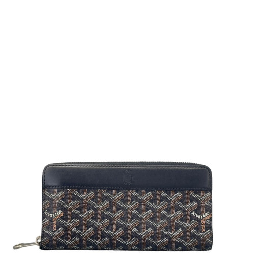 Goyard Continental Wallet Goyardine Brown Black White
