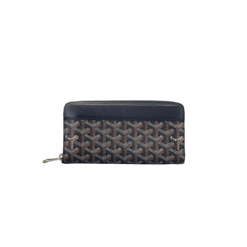 Goyard Continental Wallet Goyardine Brown Black White