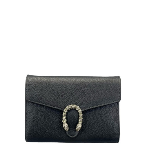 Gucci Mini Dionysus Chain Wallet Calfskin Black
