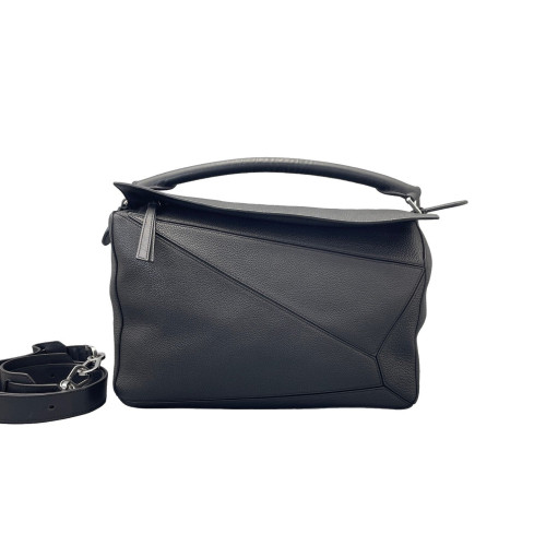 Loewe Large Puzzle Grained Calfskin Black